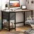 2 Drawer Office Desk with Hanging Hook - Brown