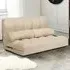2 in 1 Folding Floor Sofa Bed with Pillows - Beige