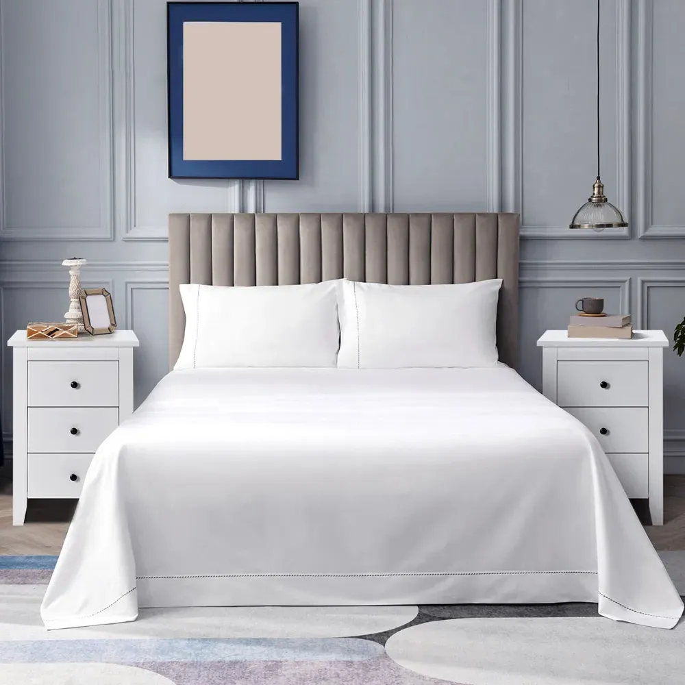 2 Piece Nightstand with 3 Drawers - White