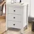 2 Piece Nightstand with 3 Drawers - White