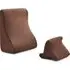 2 Piece Wedge Pillow Set with Storage - Brown, Velvet