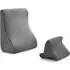 2 Piece Wedge Pillow Set with Storage - Grey, Velvet