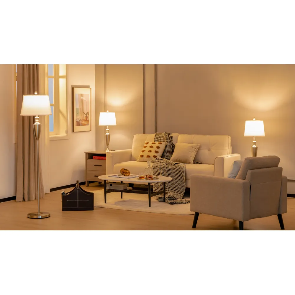 2-Seater Corner Sofa with Cushions - Beige