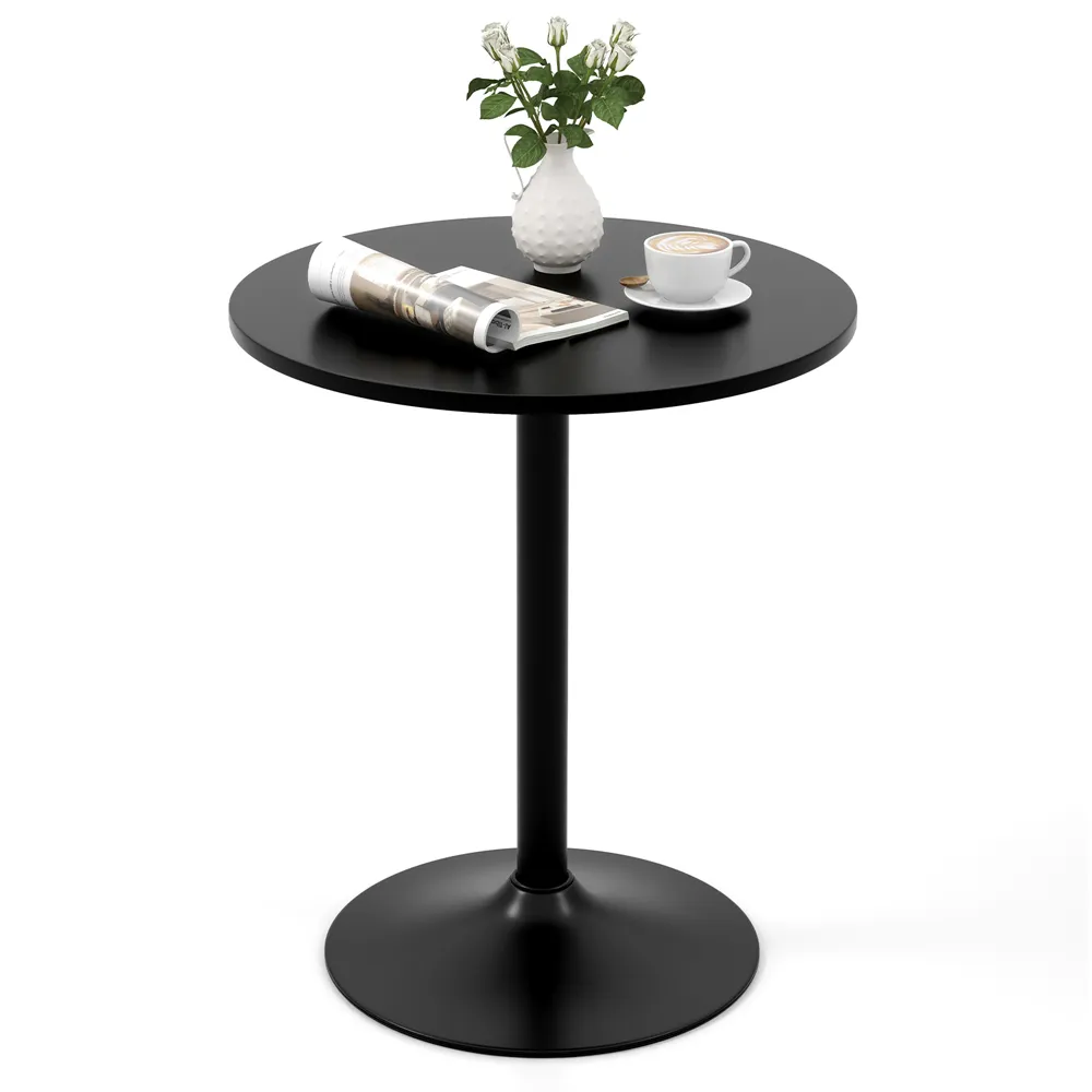 2 Seater Round Dining Table - Black, Metal