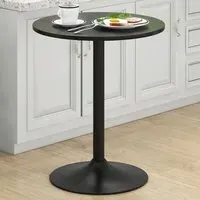 2 Seater Round Dining Table - Black, Metal