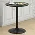 2 Seater Round Dining Table - Black, Metal