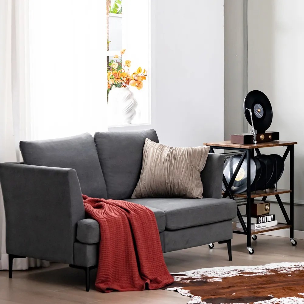 2-Seater Sofa - Grey, Linen