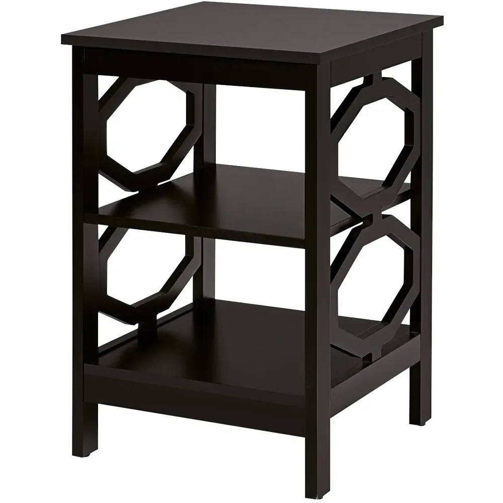 2 Shelf Bedside Table - Coffee, MDF