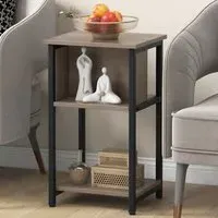 2 Shelf Bedside Table - Grey