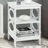 2 Shelf Bedside Table - White