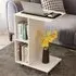 2 Shelf C Shaped End Table - White