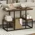 2 Shelf Console Table - Rustic Brown