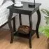 2 Shelf Curved Legs Accent End Table - Black