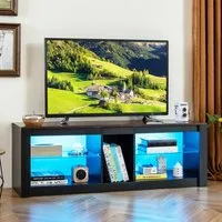 2 Shelf LED TV Unit - Rustic Brown