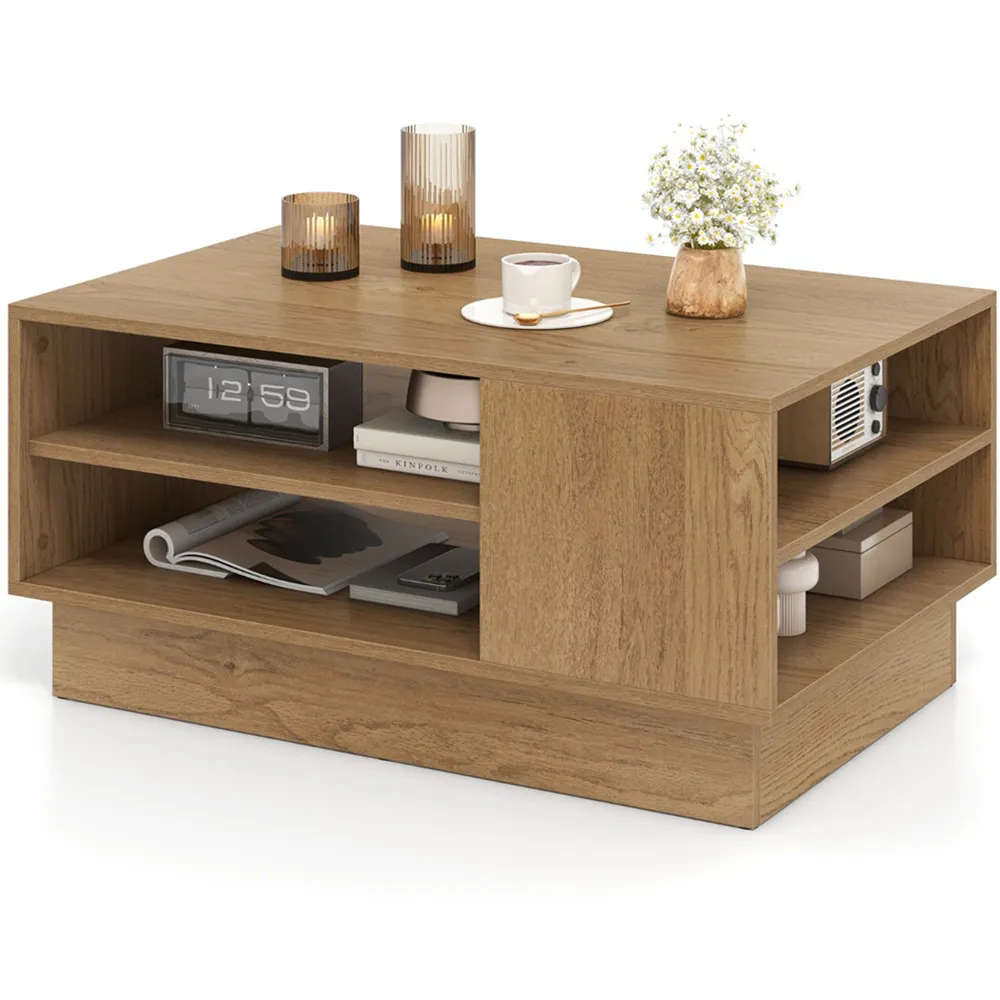 2 Shelf Rectangle Coffee Table - Natural