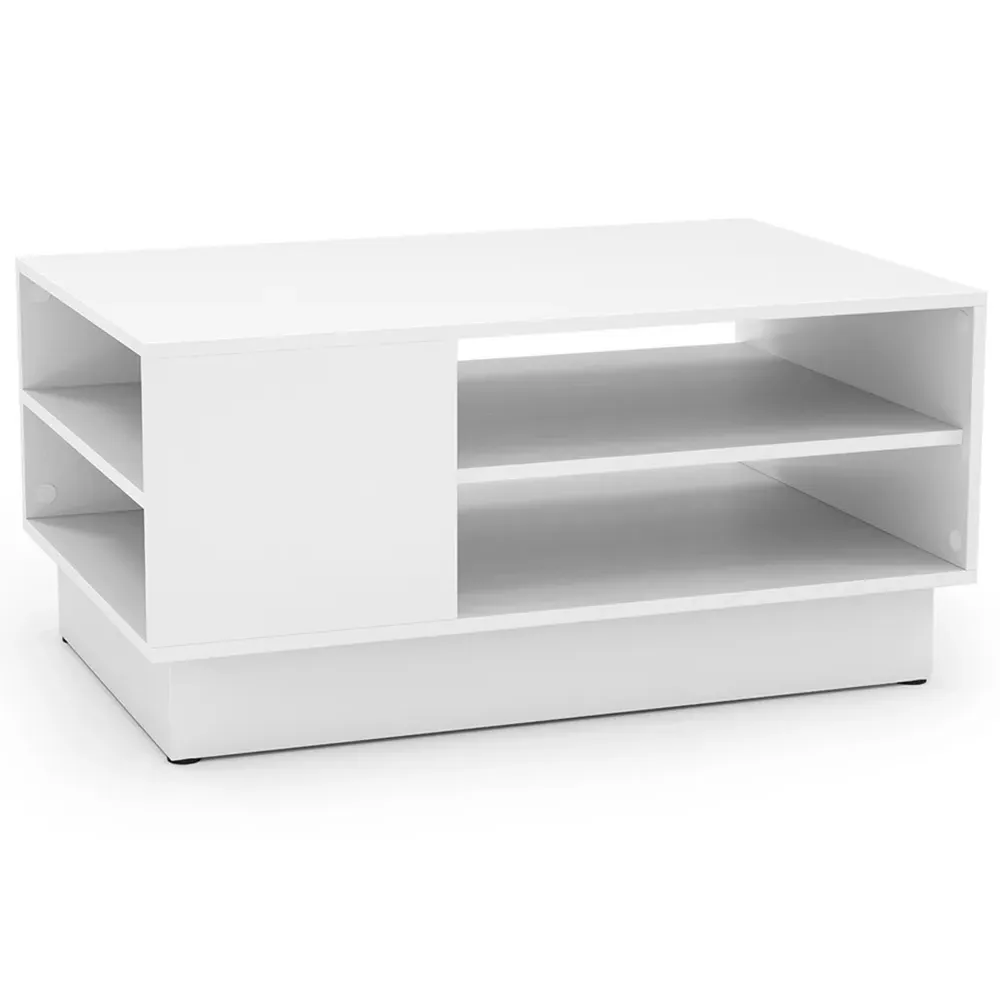 2 Shelf Rectangle Coffee Table - White
