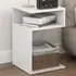 2 Shelf S-Shaped Side Table - White