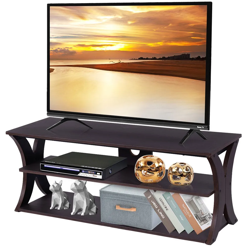 2 Shelf TV Unit - Brown