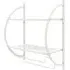 2 Shelf Wall Mounted Bathroom Unit with Towel Holder - White