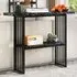 2-Tier Faux Marble Console Table - Black