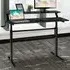 2 Tier Height Adjustable Standing Desk with Crank - Black