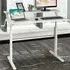 2 Tier Height Adjustable Standing Desk with Crank - White