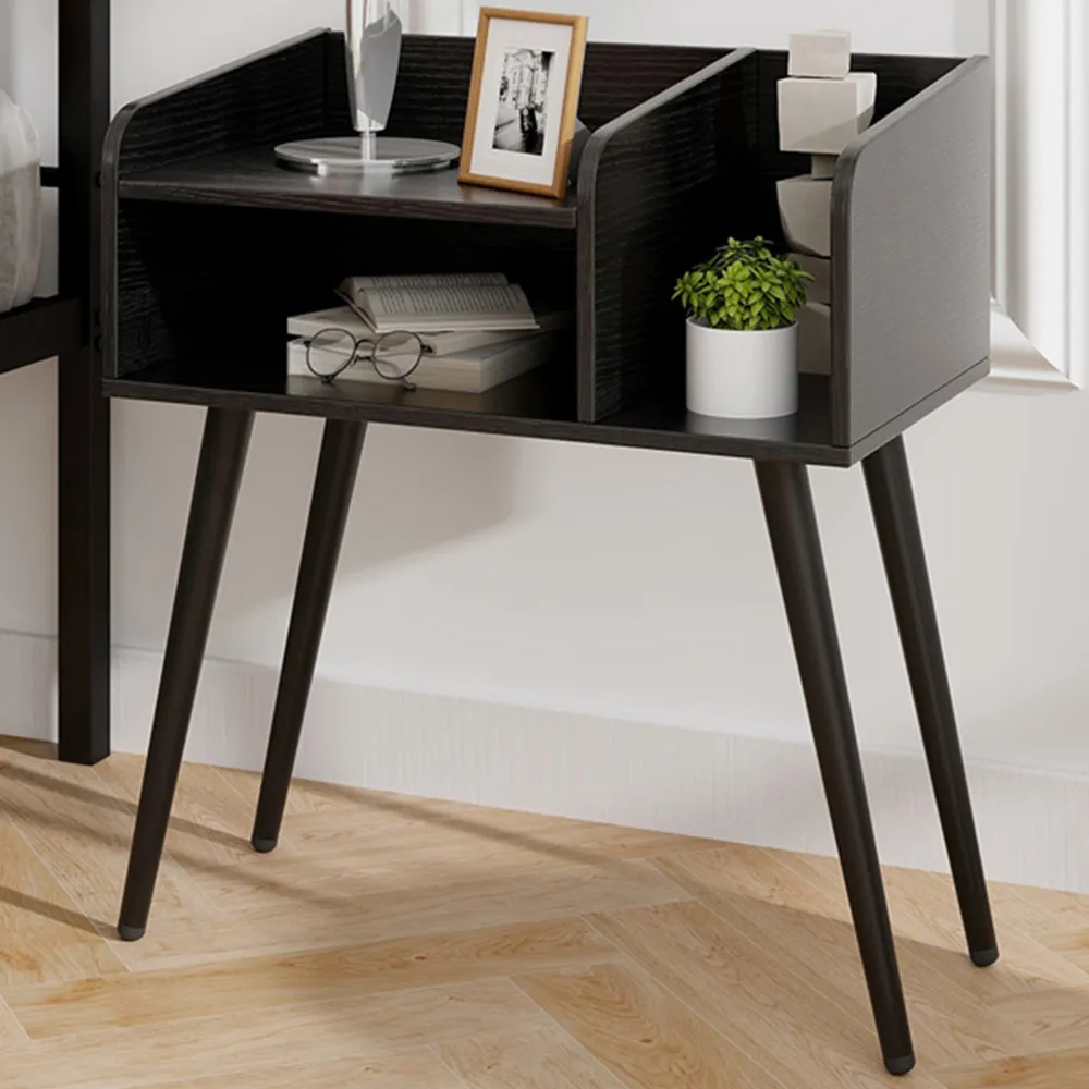 2 Tier Nightstand Set of 2 - Black image