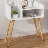 2 Tier Nightstand Set of 2 - White