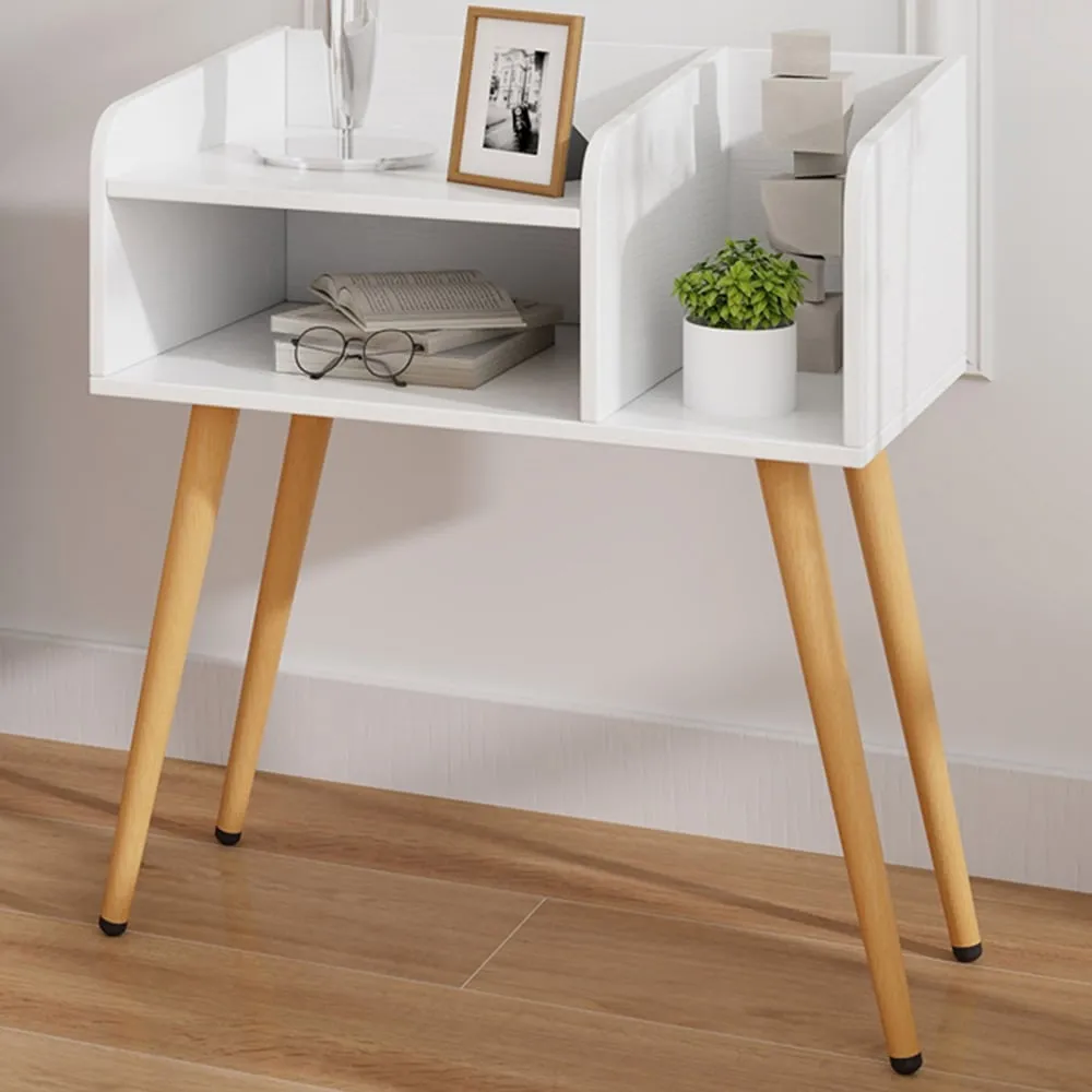 2 Tier Nightstand Set of 2 - White