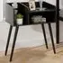 2 Tier Nightstand with Open Shelves - Black