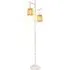 2 Way Rattan Dimmable Farmhouse Floor Lamp - White