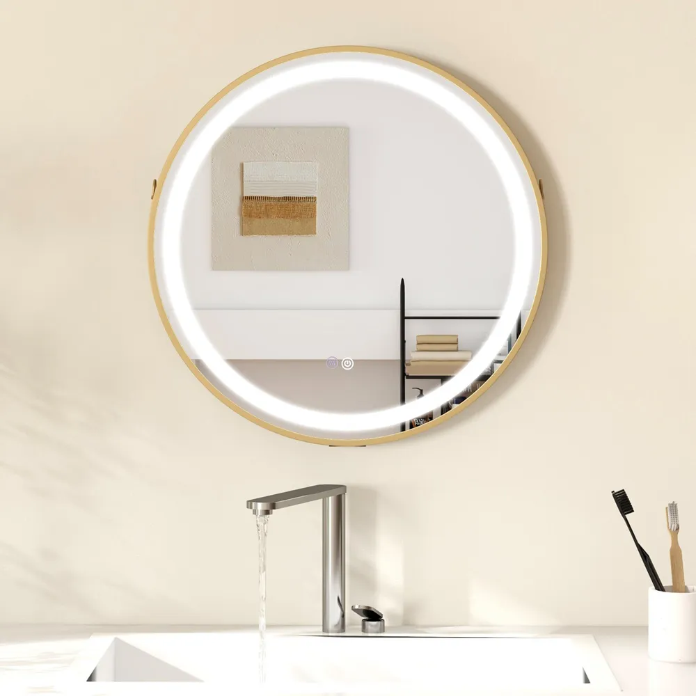 3 Colour LED Bathroom Mirror with Anti-Fog - Silver
