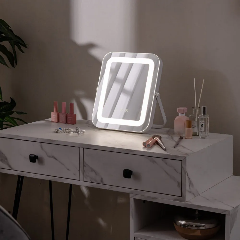 3 Colour LED Mirror with Smart Touch Control - White