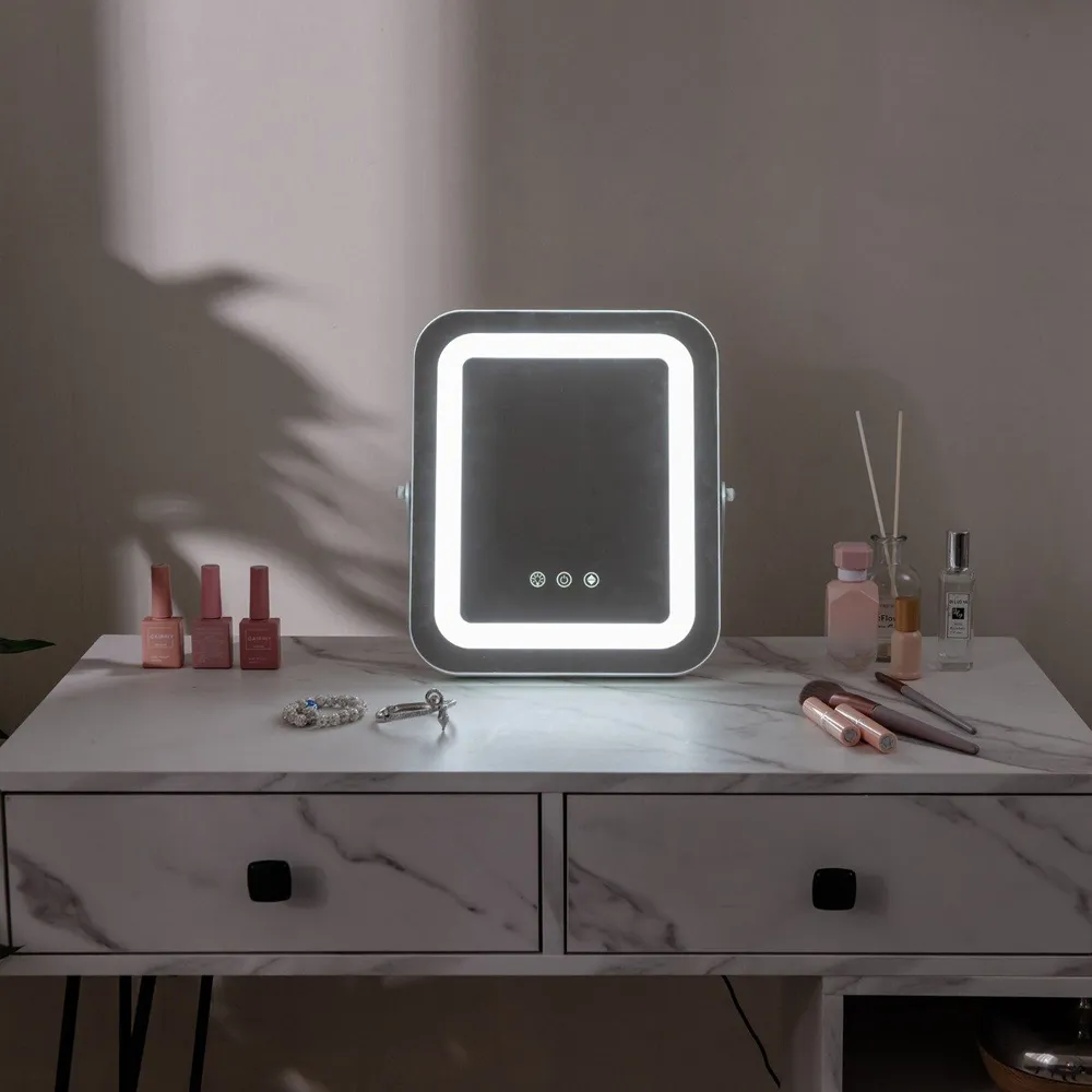 3 Colour LED Mirror with Smart Touch Control - White