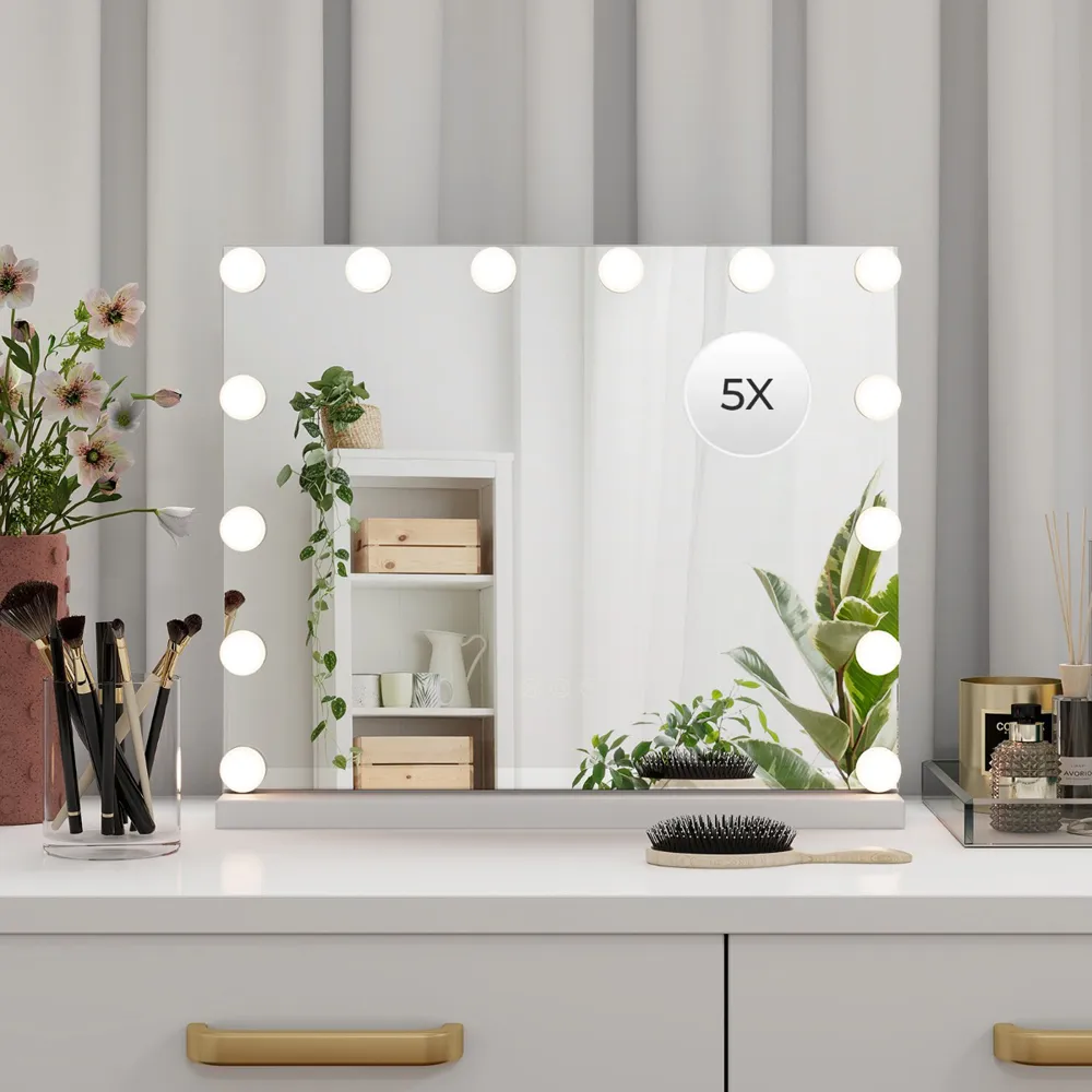 3 Colour LED Touch Vanity Mirror - White