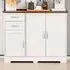 3 Door 2 Drawer Storage Cabinet - White