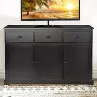 3 Door 3 Drawer Buffet Sideboard - Brown