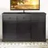 3 Door 3 Drawer Buffet Sideboard - Brown