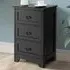 3 Drawer Bedside Table - Black