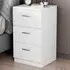 3 Drawer Bedside Table - White