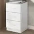 3 Drawer Bedside Table - White
