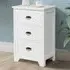 3 Drawer Bedside Table - White