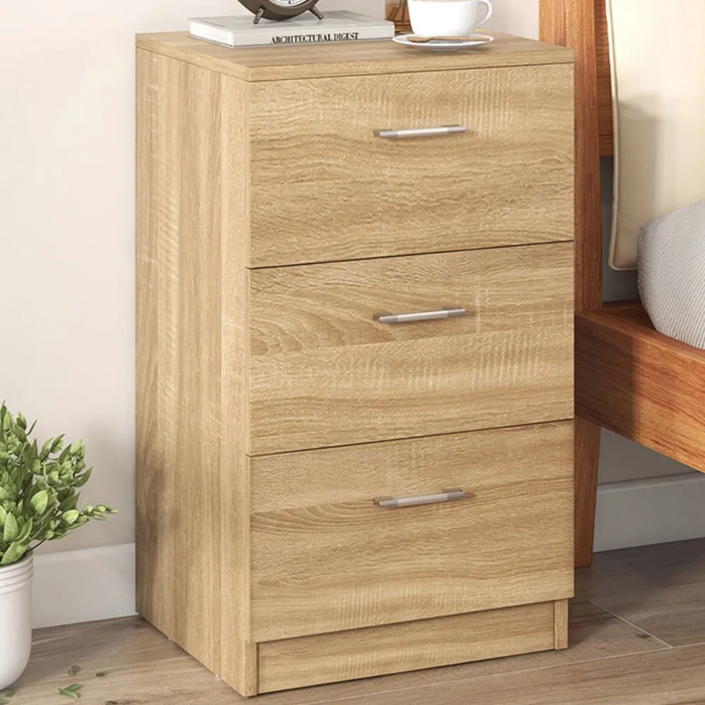3 Drawer Chest of Drawers - Natural image