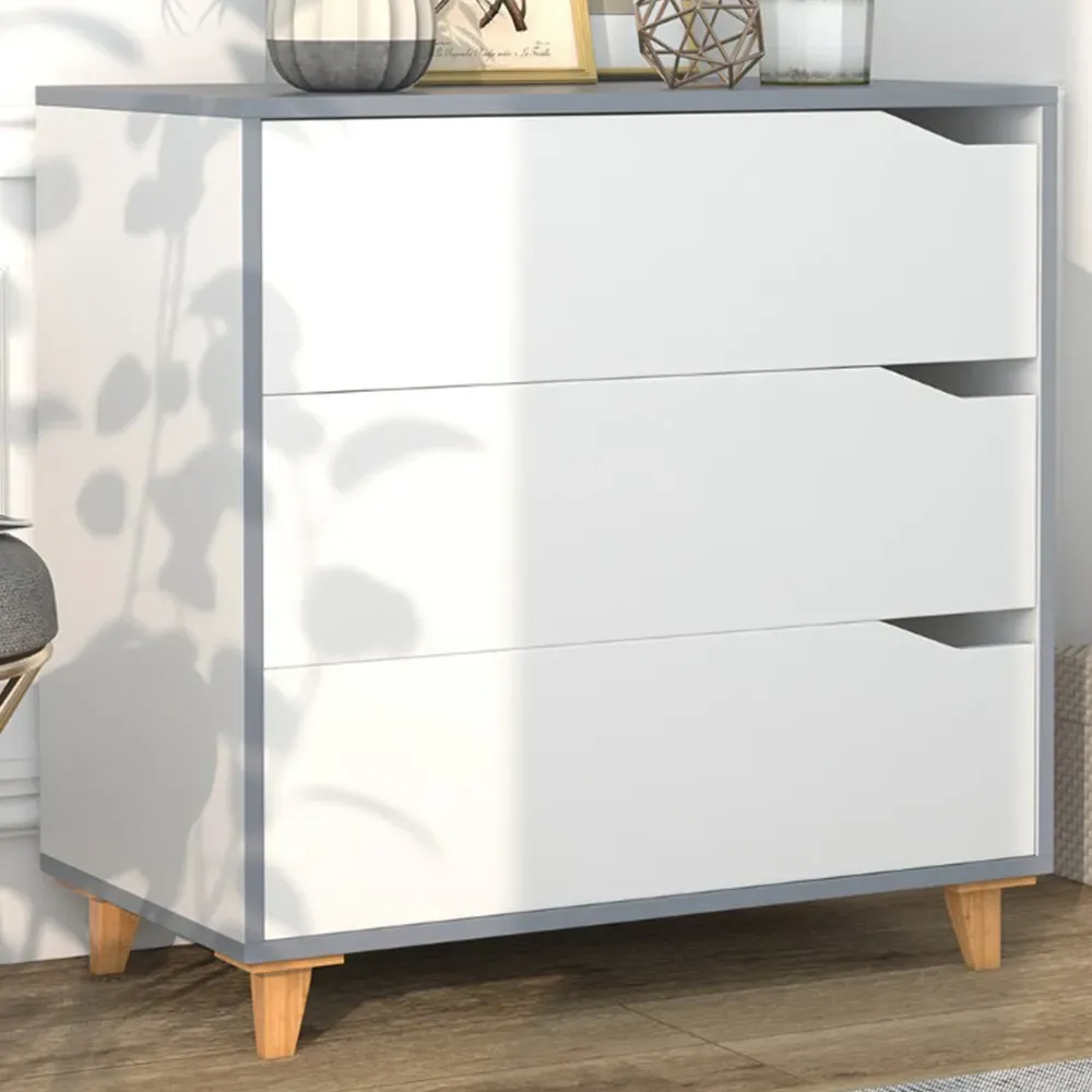 3 Drawer Chest of Drawers - White image