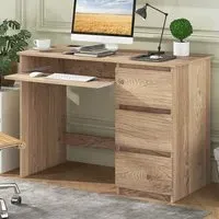 3 Drawer Computer Desk with Power Outlet