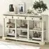 3 Drawer Console Table with Open Shelf - White