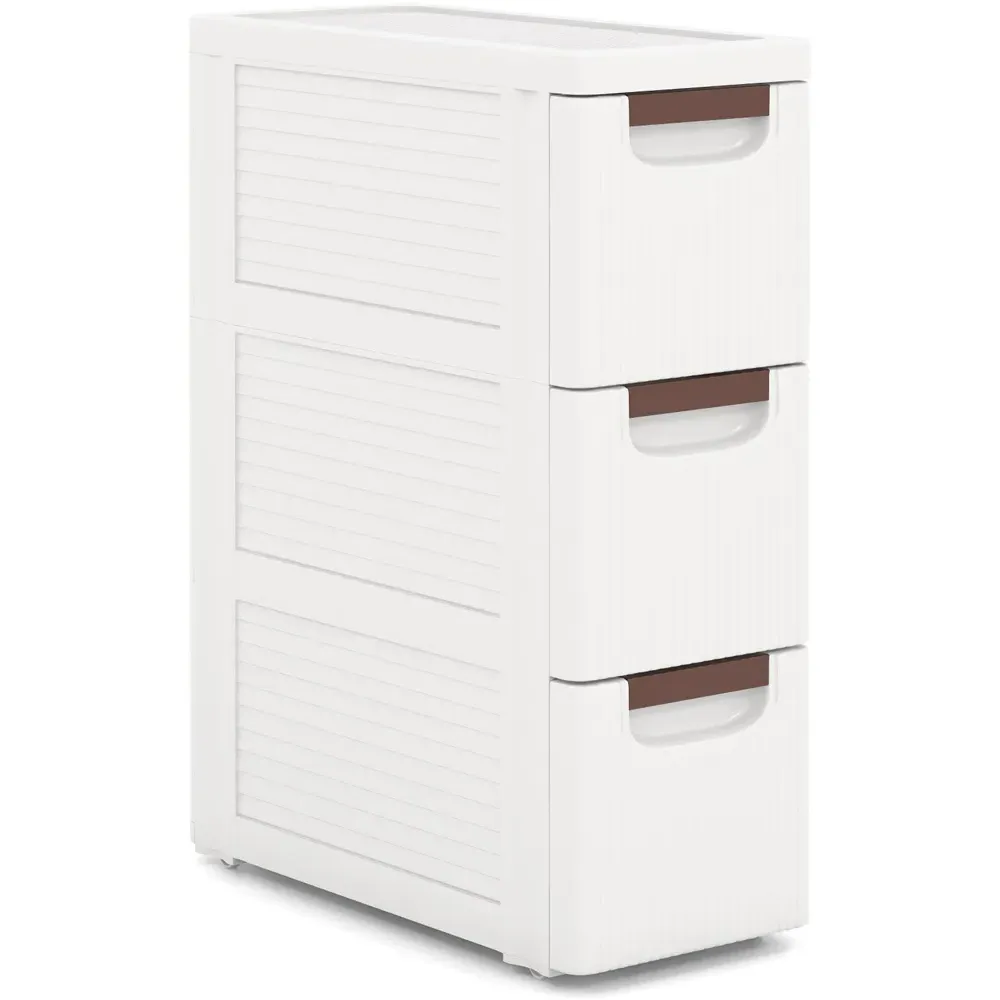 3 Drawer Narrow Rolling Storage Cabinet - Multi