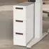 3 Drawer Narrow Rolling Storage Cabinet - Multi