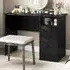 3 Drawer Office Desk with Power Outlet - Black