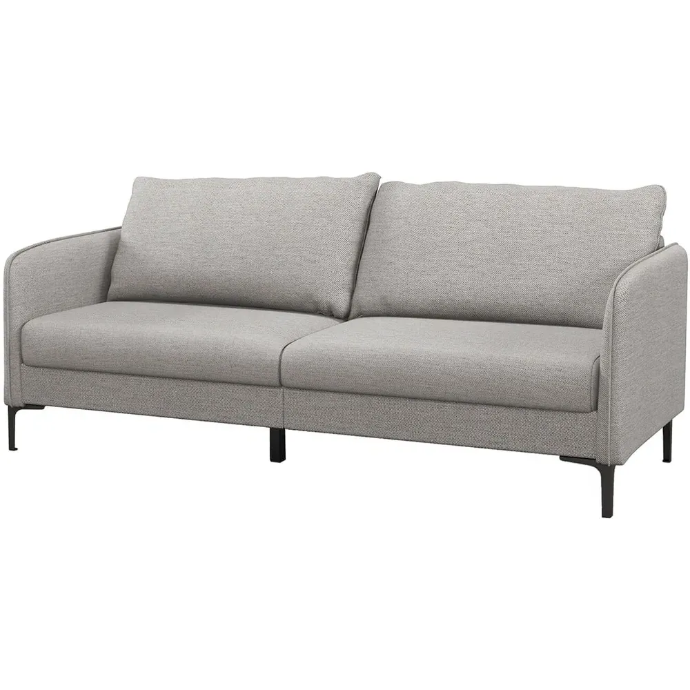 3-Seater Loveseat Sofa - Grey, Linen